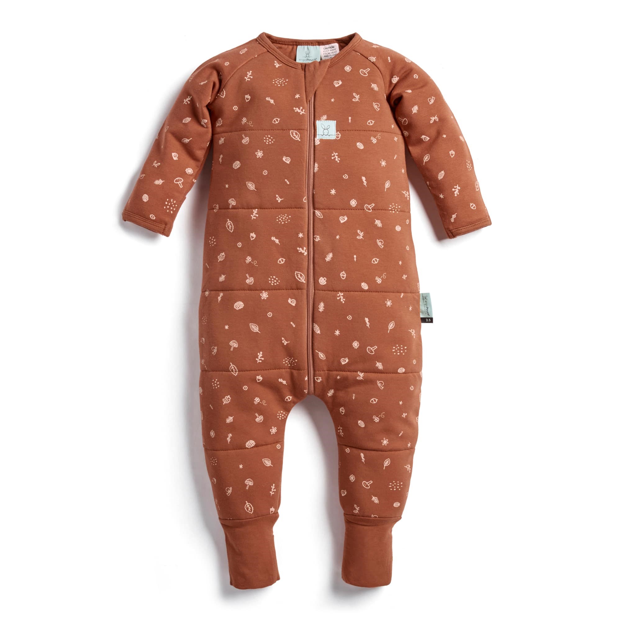 ErgoPouch Organik Koton Uyku Tulumu 2.5 TOG Acorn Kahverengi 