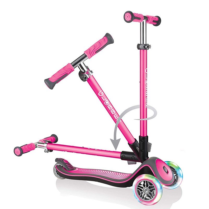Globber Scooter Elite Deluxe Işıklı Pembe 3 Yaş + 