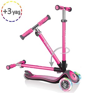 Globber Scooter Elite Deluxe Işıklı Pembe 3 Yaş +