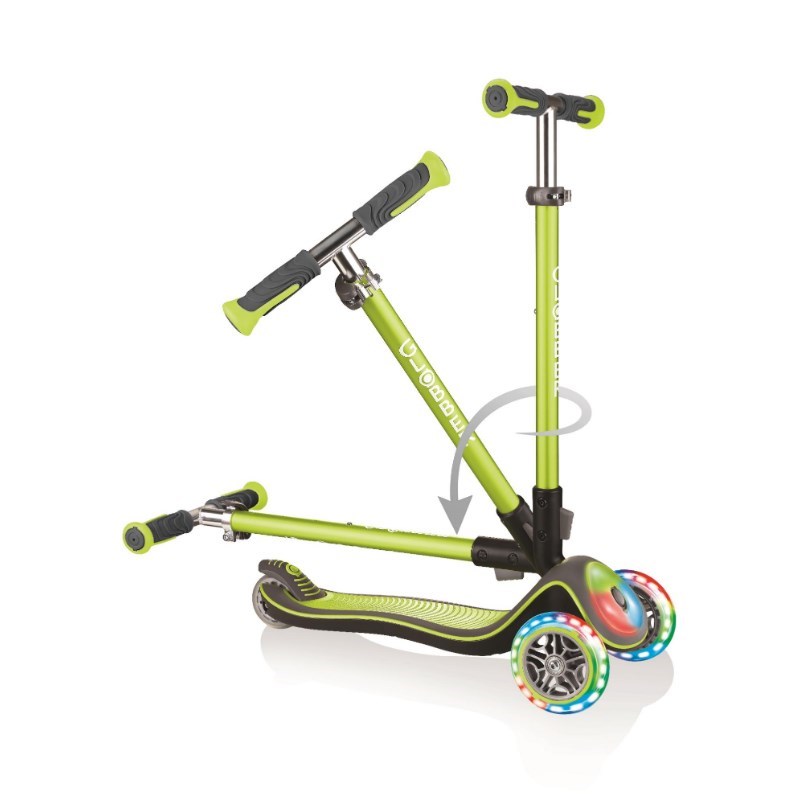 Globber Scooter Elite Katlanan Full Işıklı Yeşil 3 Yaş + 