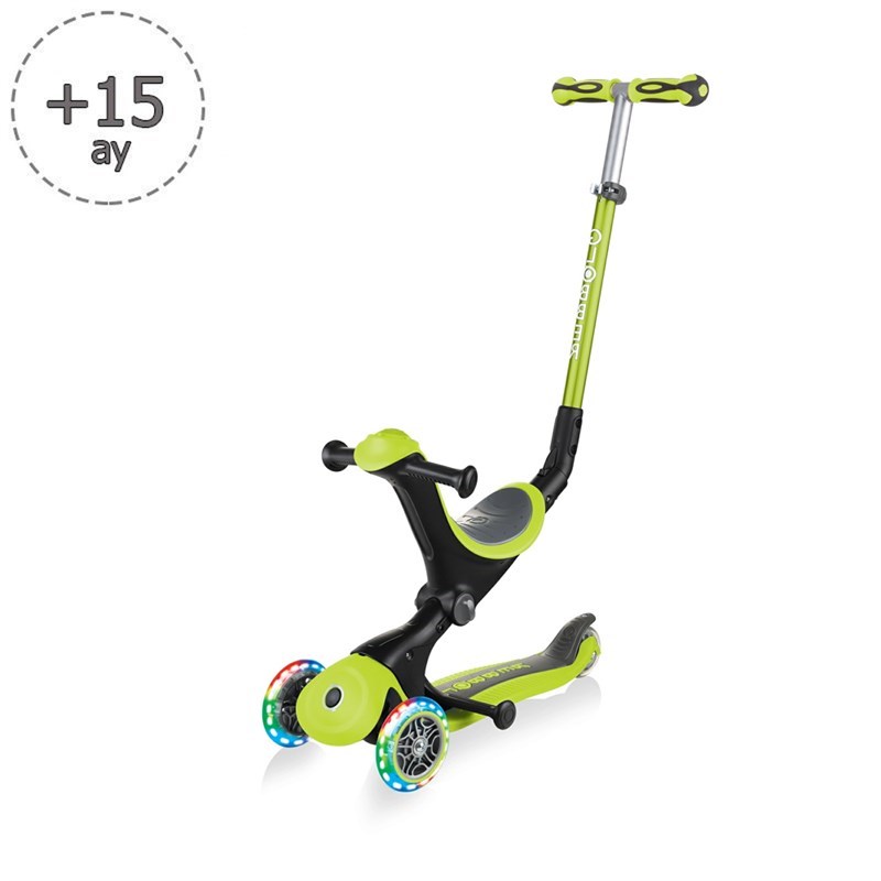 Globber Go Up Deluxe Işıklı Scooter Yeşil