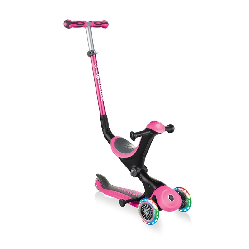 Globber Go Up Deluxe Işıklı Scooter Pembe 
