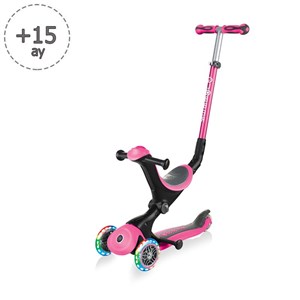 Globber Go Up Deluxe Işıklı Scooter Pembe