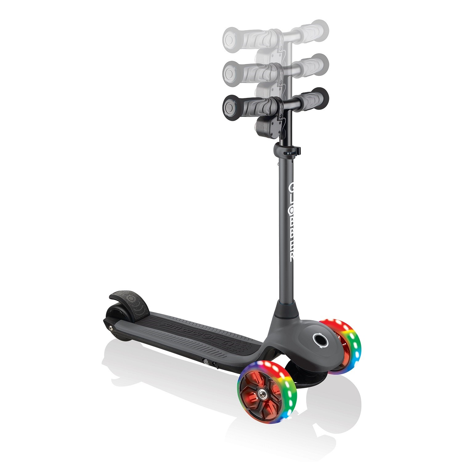 Globber Elektrikli Scooter One K E-Motion 4 Işıklı Koyu Gri 6 Yaş + 