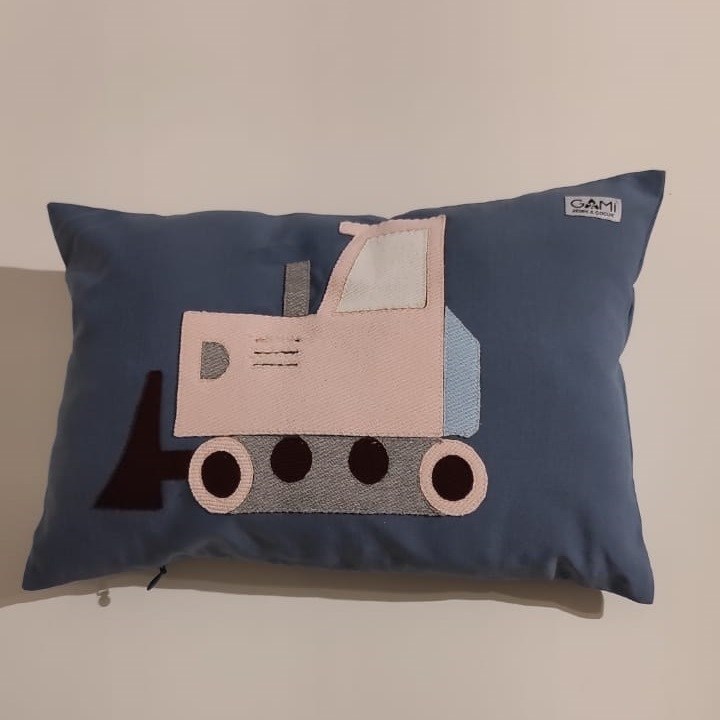 Gami Çıkarılabilir Kılıflı Mini Yastık - Kepçe Mavi