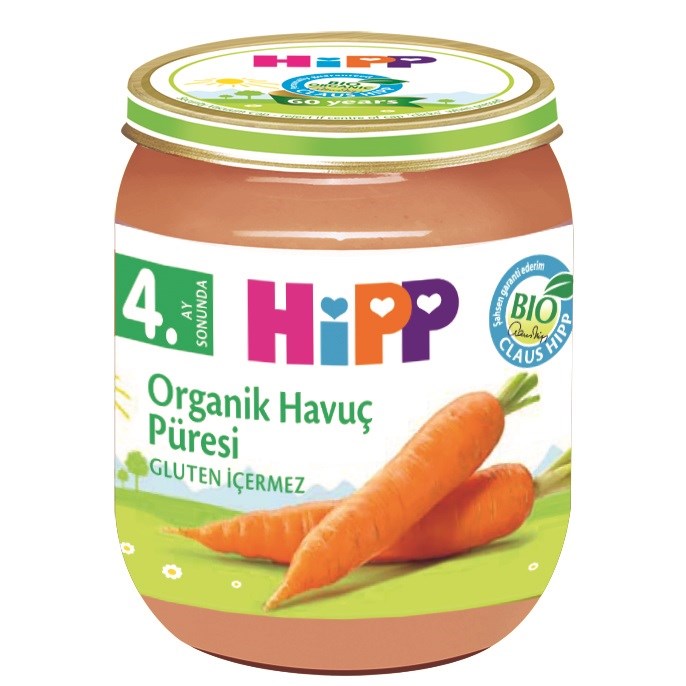 Hipp Organik Havuç Püresi 125 gr 