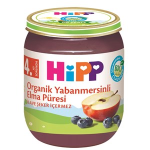 Hipp Organik Yabanmersinli Elma Püresi 125 gr
