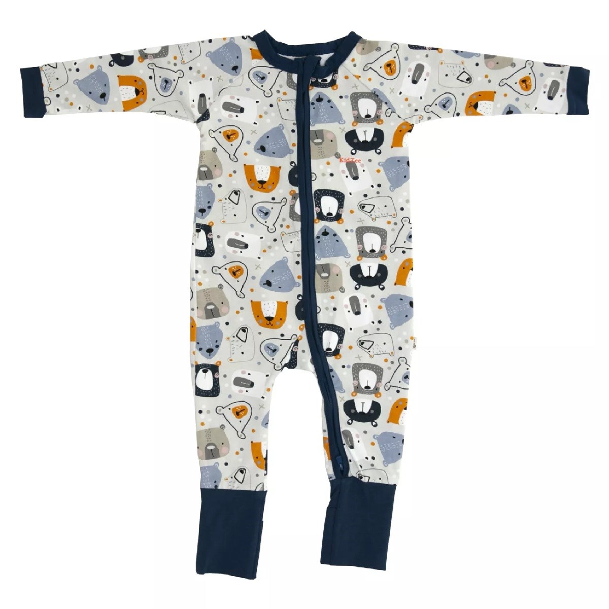 Kidzee Suit BearZee Zee Patikli Uyku Tulumu 0.5 Tog Gri