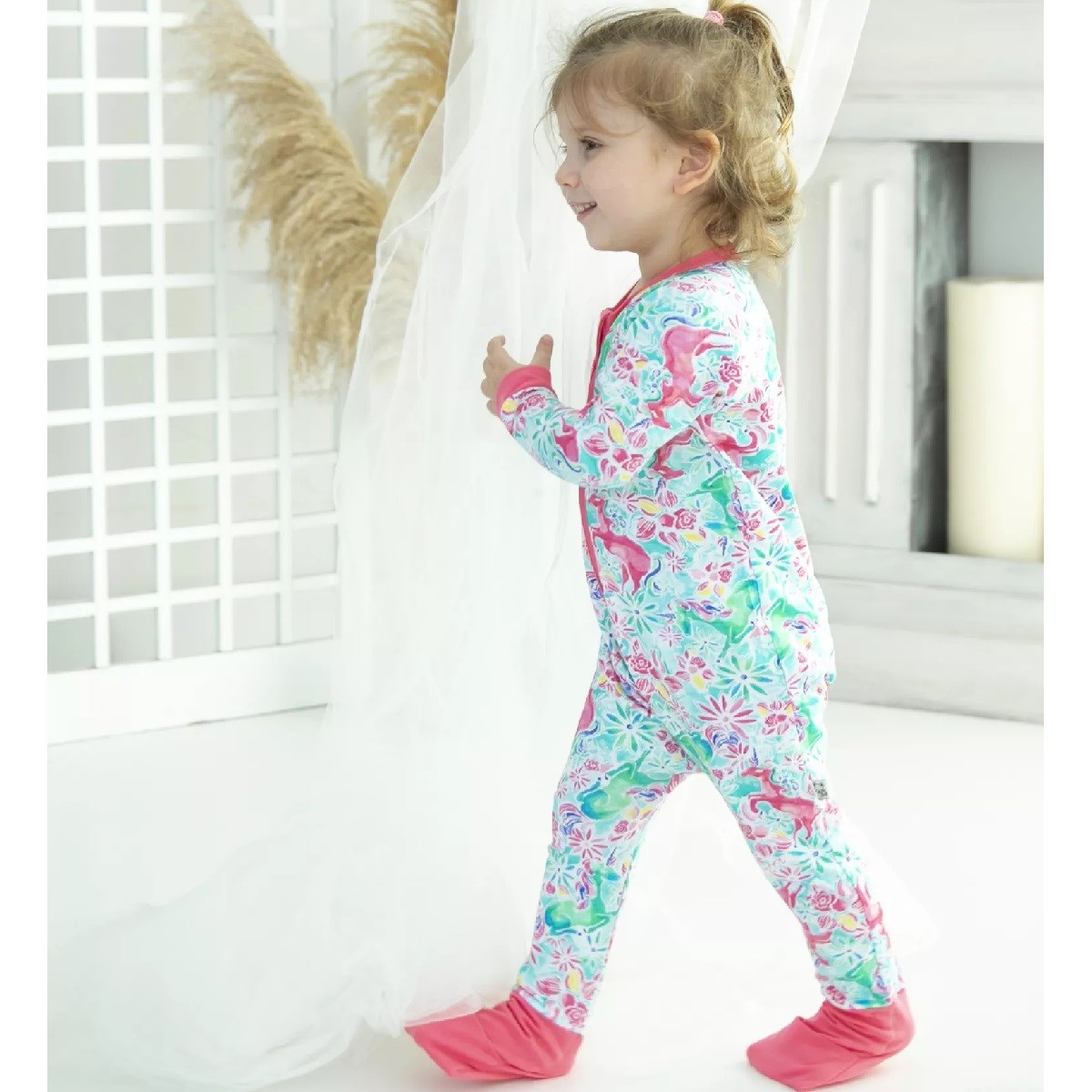Kidzee Suit UniZee Zee Patikli Uyku Tulumu 0.5 Tog Pembe