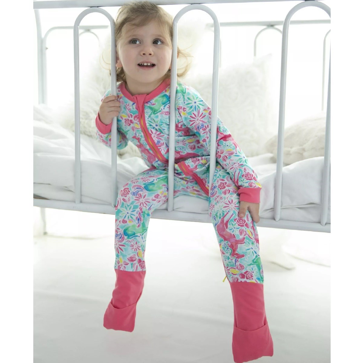Kidzee Suit UniZee Zee Patikli Uyku Tulumu 0.5 Tog Pembe