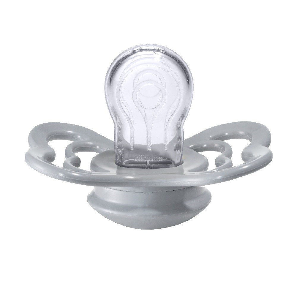 Bibs Supreme Bebek Silikon Emzik Cloud 0-6 Ay Gri