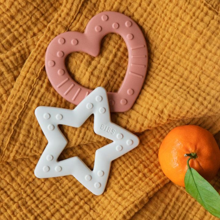 Bibs Baby Bitie Diş Kaşıyıcı Heart Peach 3 Ay + 