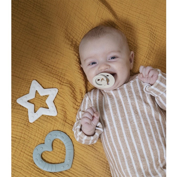 Bibs Baby Bitie Diş Kaşıyıcı Heart Peach 3 Ay + 