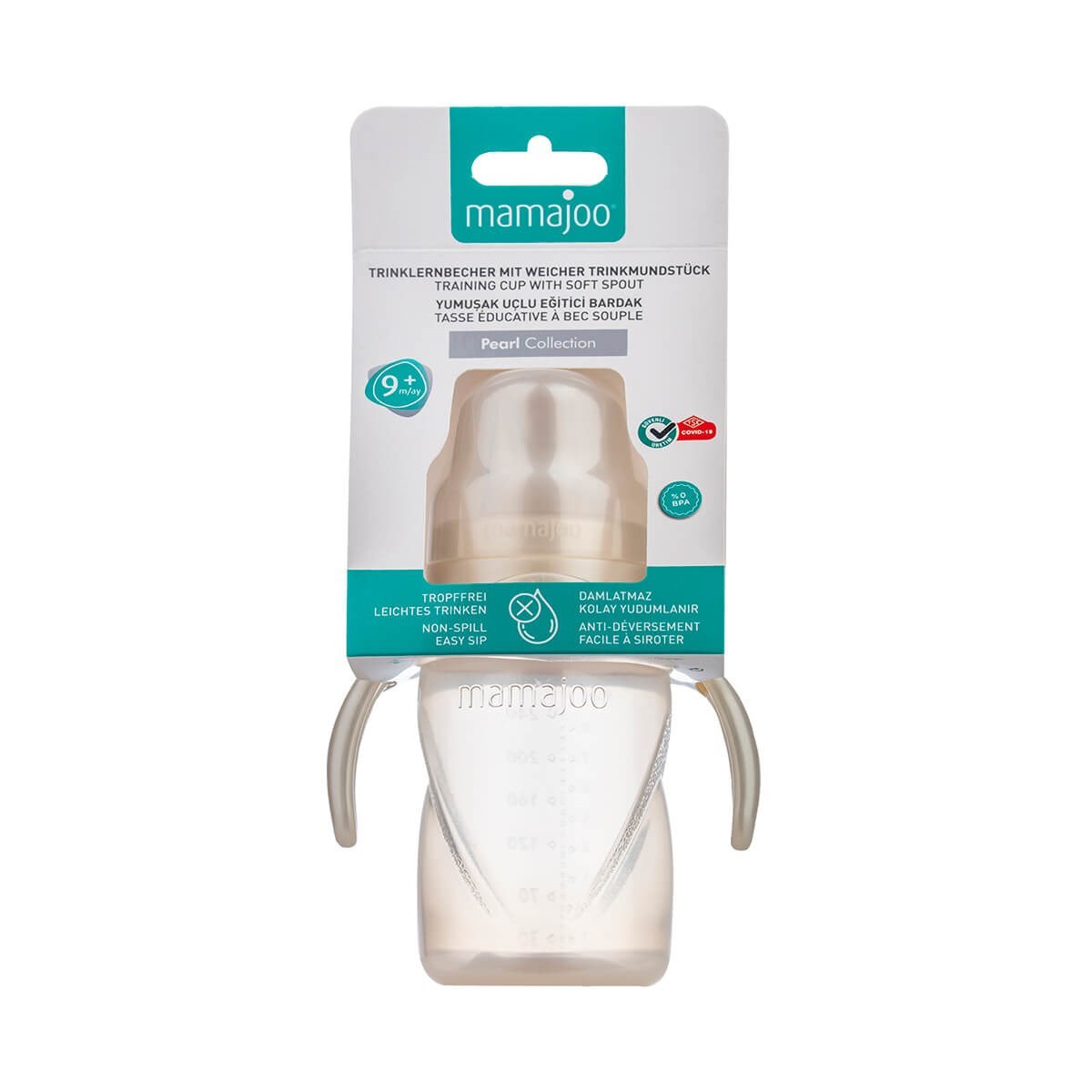 Mamajoo Kulplu Akıtmaz Eğitici Bardak Pearl 270 ml  
