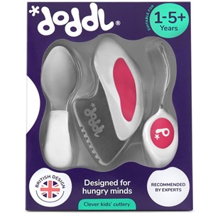 Doddl Çatal Kaşık Bıçak Seti 1-5 Yaş Magenta