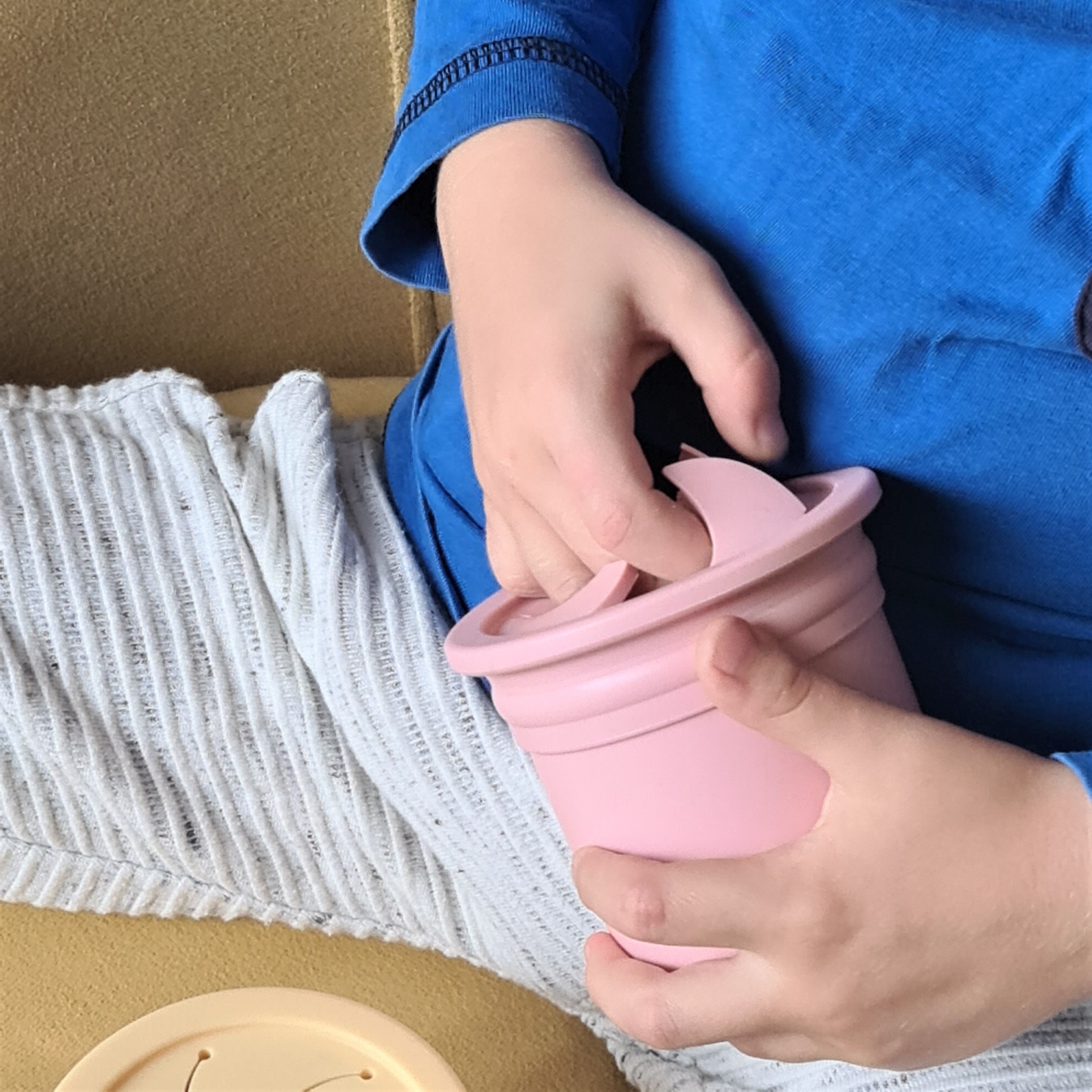 OiOi Ham Hüp Silikon Pipetli Bardak Seti 6 Ay+ Pinky Pink - Velvet/Rose 