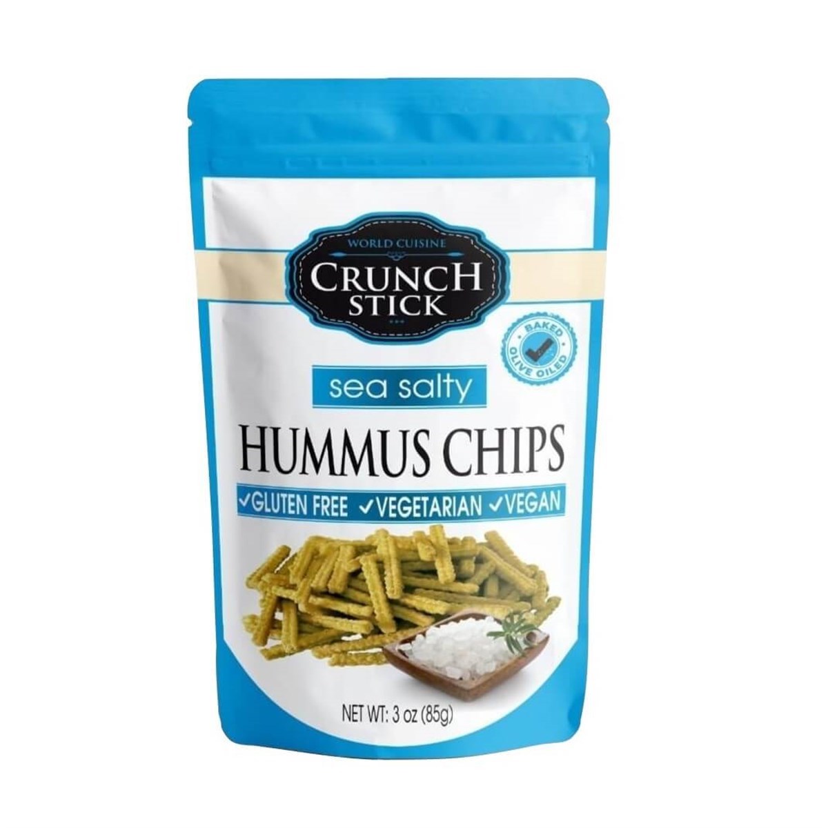 Crunch Wavy Glutensiz Deniz Tuzlu Nohut Humus Cipsi 85 gr 