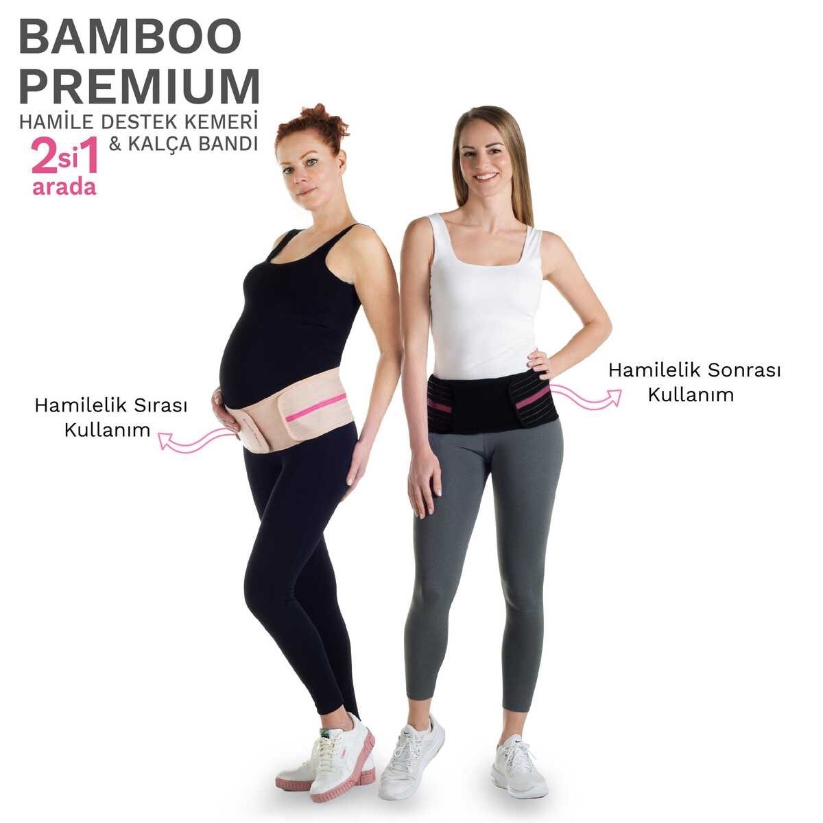 Owli Bamboo Premium Hamile Destek Kemeri ve Kalça Bandı Siyah