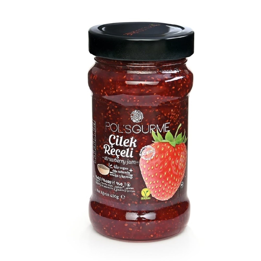 Pol's Chia Tohumlu Çilek Reçeli 400 gr 
