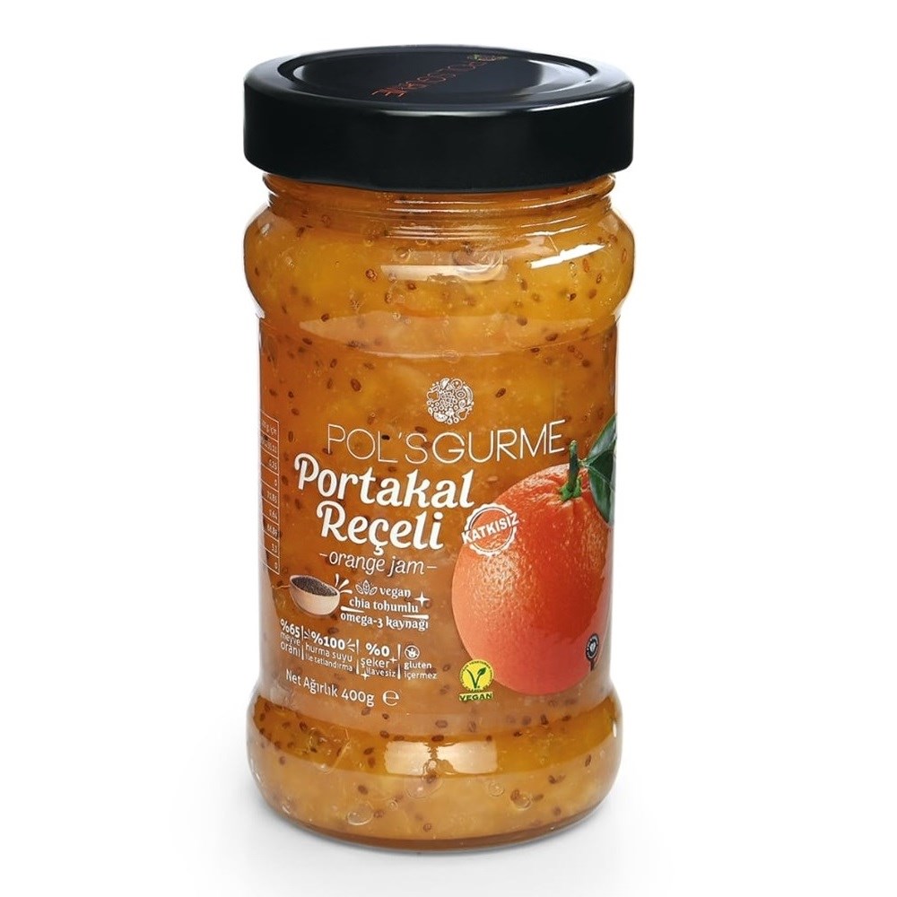 Pol's Chia Tohumlu Portakal Reçeli 380 gr 