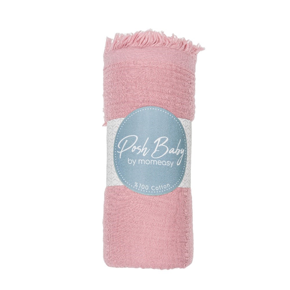 Posh Baby Tekli 4 Katlı Müslin Battaniye Pembe 90x135 cm 