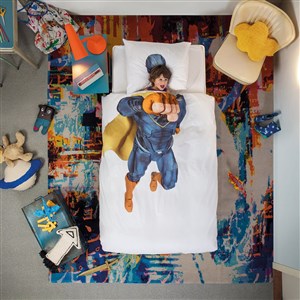 Snurk Nevresim Takımı 100*140 cm - Super Hero Blue