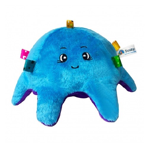 Sozzy Toys Çıngıraklı Renkli Çift Yüzlü Peluş Ahtapot 