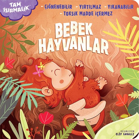 Tam Isırmalık Yırtılmayan Kitap Bebek Hayvanlar 