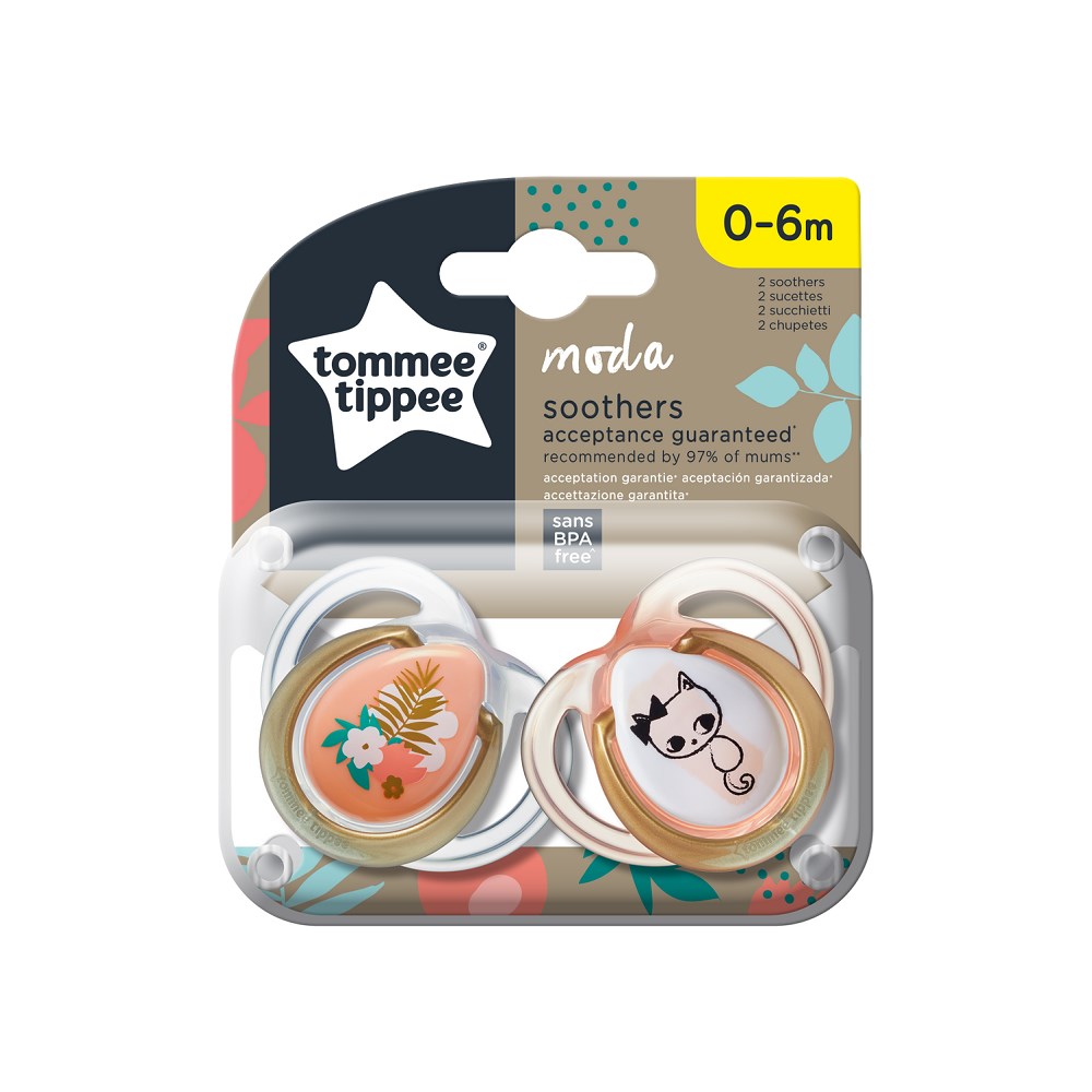 Tommee Tippee Moda Orthodontic 2'li Silikon Emzik 0-6 Ay 