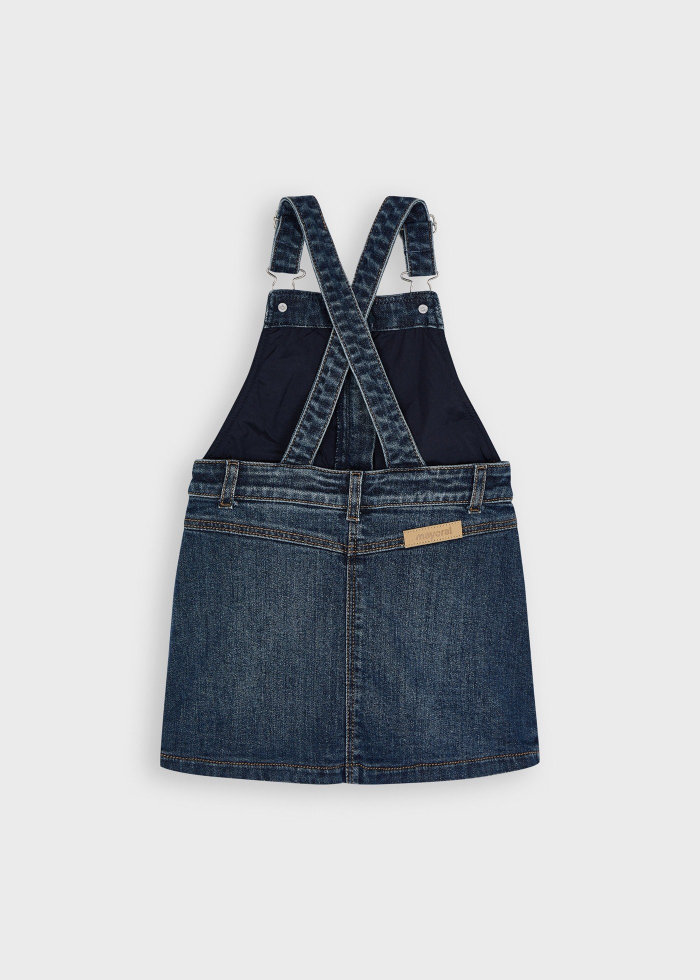Mayoral Kışlık Kız Denim Salopet Elbise Mavi