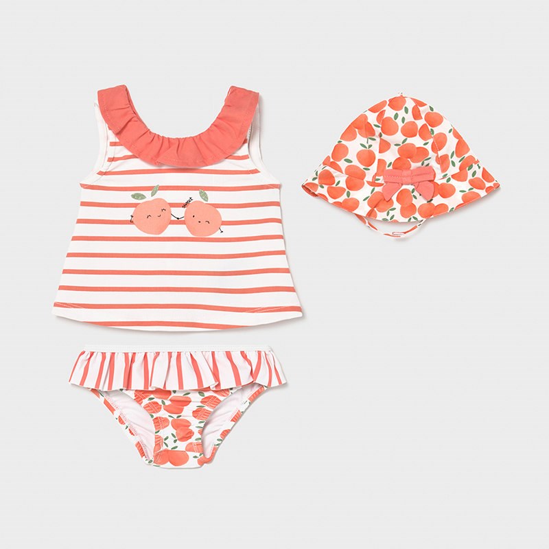 Mayoral Yazlık Kız Bebek Bluz Mayo Şapka Set