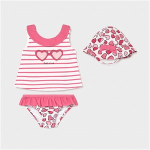Mayoral Yazlık Kız Bebek Bluz Mayo Şapka Set