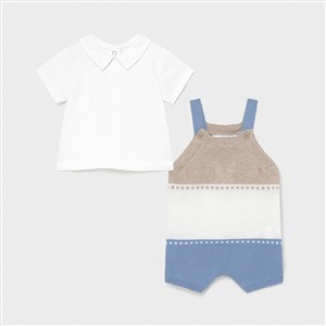 Mayoral Yazlık Erkek Bebek Bluz Örme Kısa Tulum Set