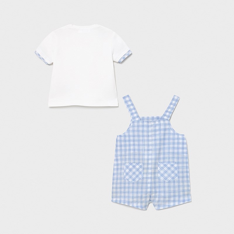 Mayoral Yazlık Erkek Bebek T-shirt Kısa Salopet Set Mavi