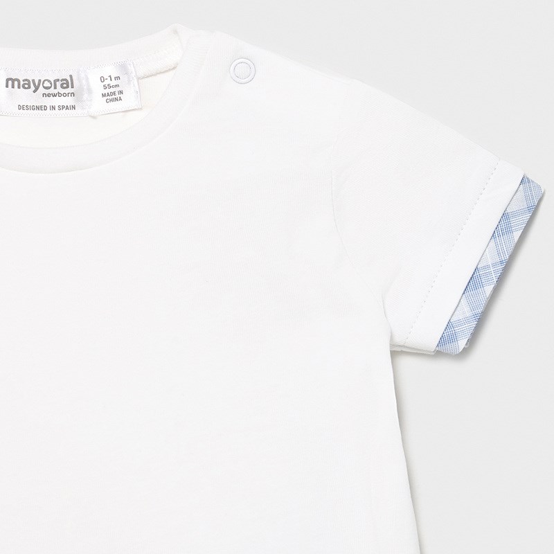 Mayoral Yazlık Erkek Bebek T-shirt Kısa Salopet Set Mavi
