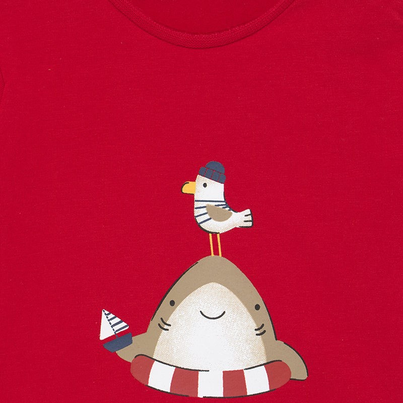 Mayoral Yazlık Erkek Bebek Kısa Kol T-shirt Mayo Set Kırmızı