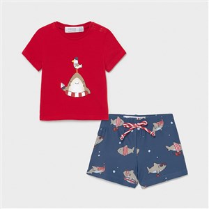 Mayoral Yazlık Erkek Bebek Kısa Kol T-shirt Mayo Set