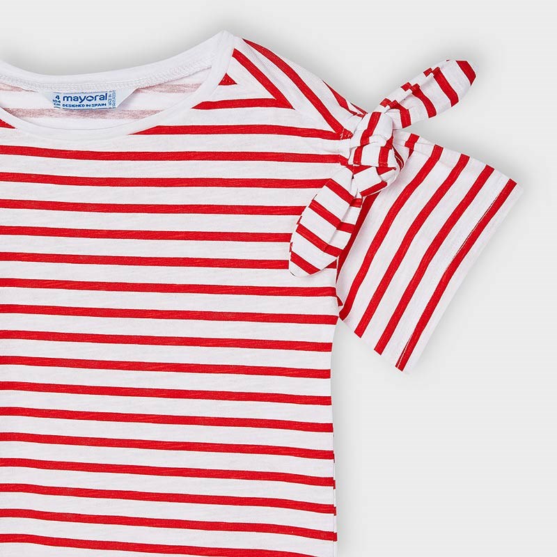 Mayoral Yazlık Kız Kısa Kol T-shirt 2'li Set Kırmızı