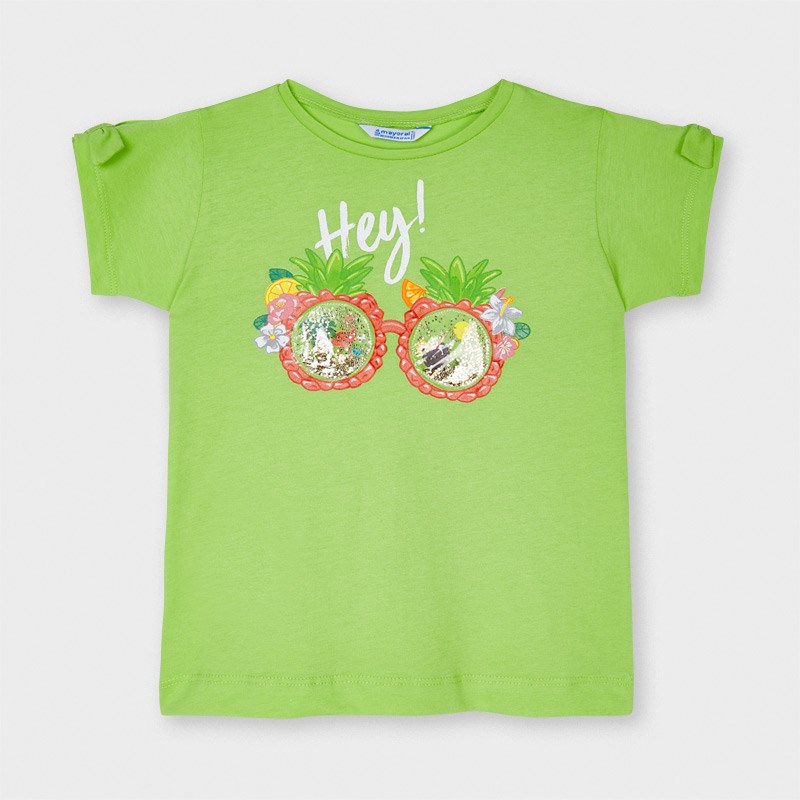 Mayoral Yazlık Kız Kısa Kol T-shirt Yeşil
