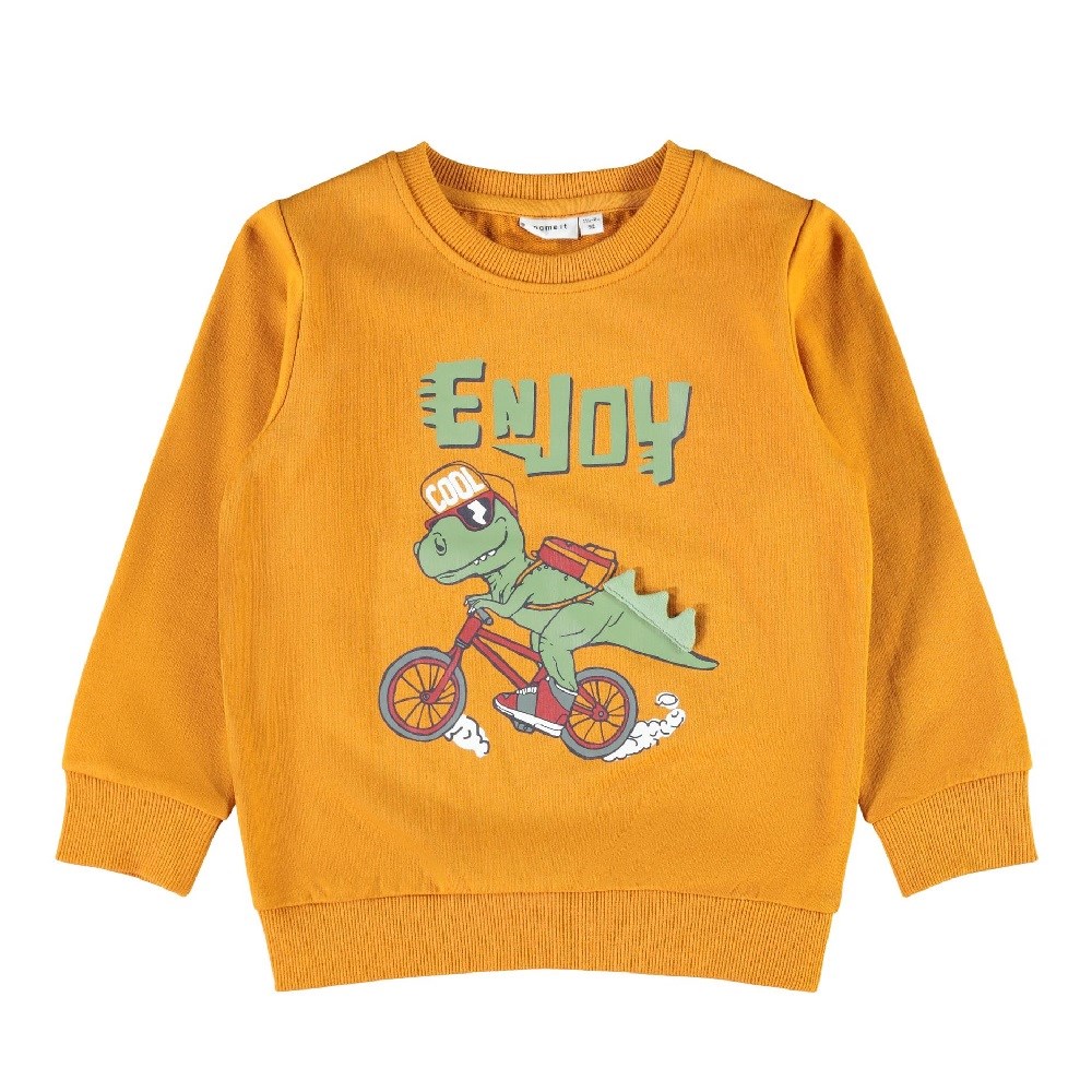 Name It Erkek Mevsimlik Organik Pamuk Uzun Kollu Tshirt Sarı