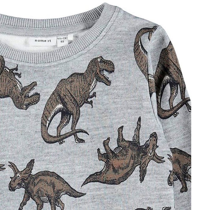 Name It Erkek Mevsimlik Organik Pamuk Uzun Kollu Tshirt Gri