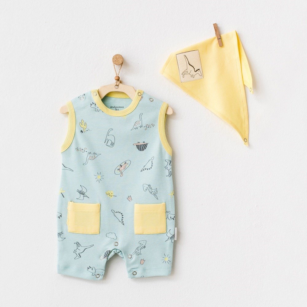 Andywawa Erkek Bebek Yazlik Kolsuz Romper Tulum Bandana Set Mint Bebekhouse Com Da Andywawa Erkek Bebek Yazlik Kolsuz Romper Tulum Bandana Set Mint Bebekhouse Com Da