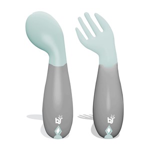 Babyjem Açılı Mama Çatal ve Kaşık Seti Yeşil