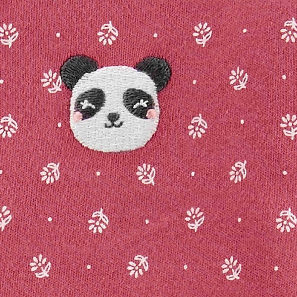 Carter's Yazlık Kız Bebek Panda Desenli Tulum Pembe