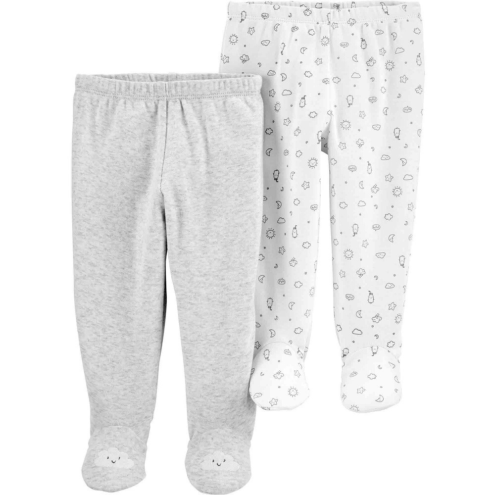 Carters Yazlık Erkek 2'li Patikli Pijama Altı Gri