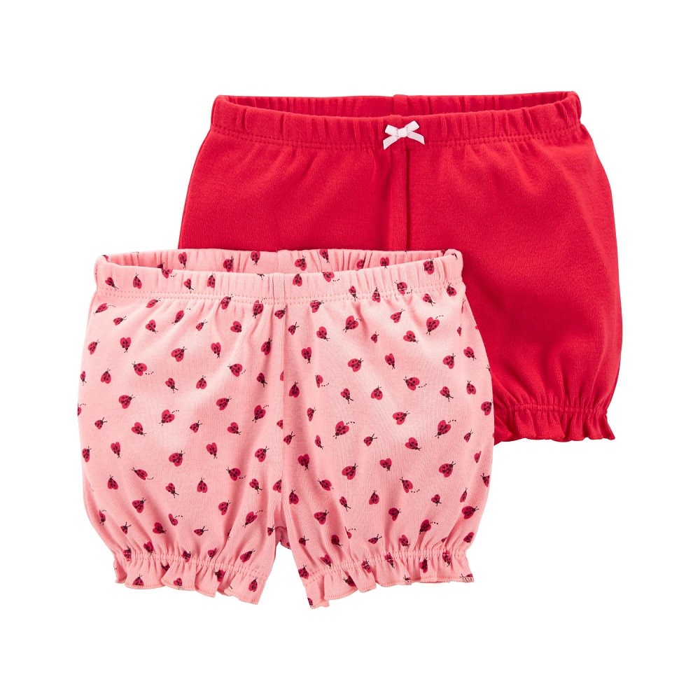 Carter's Yazlık Kız Bebek 2'li Şort Pembe