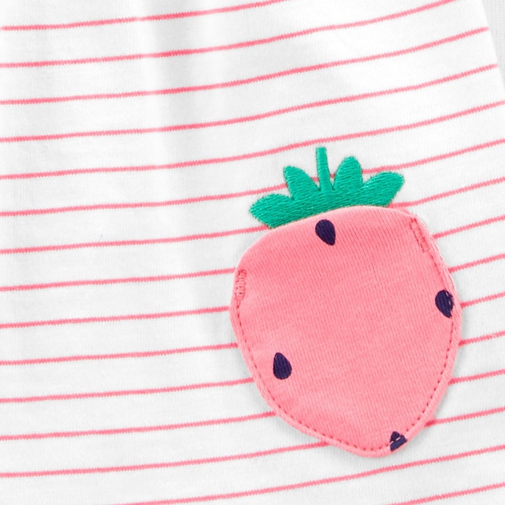 Carter's Yazlık Kız Bebek Body Tshirt ve Şort Set Pembe