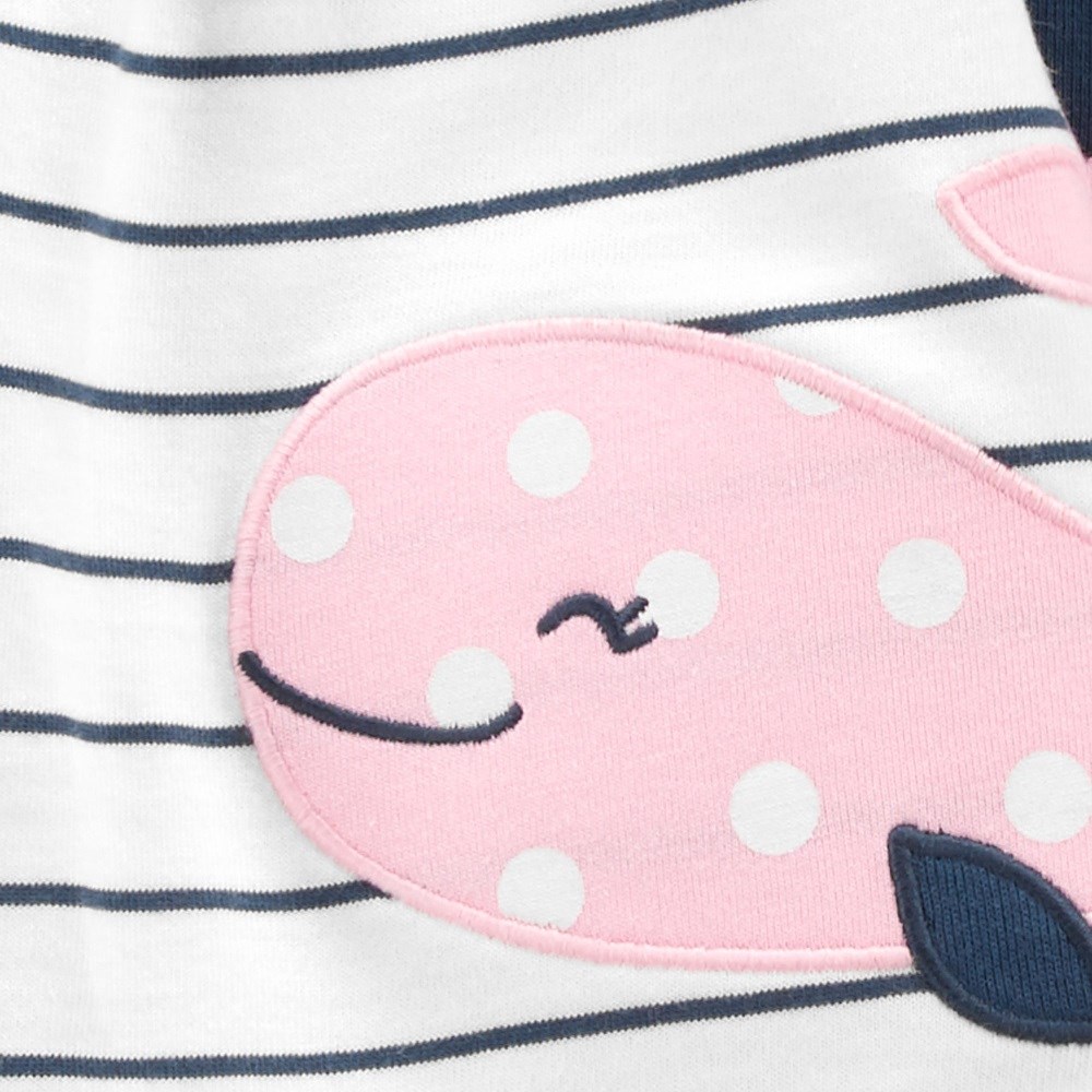 Carter's Yazlık Kız Bebek Body Tshirt ve Şort Set Beyaz