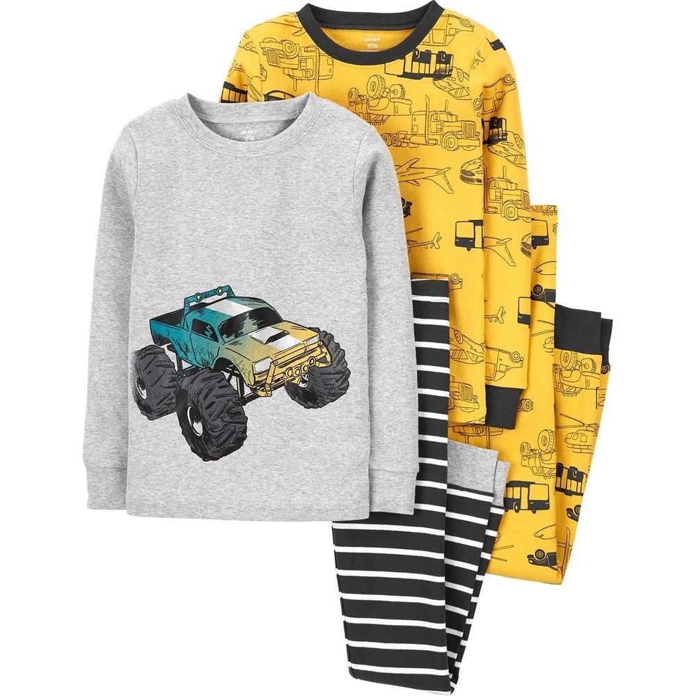 Carters Yazlık Erkek 4'lü Pijama Set Sarı