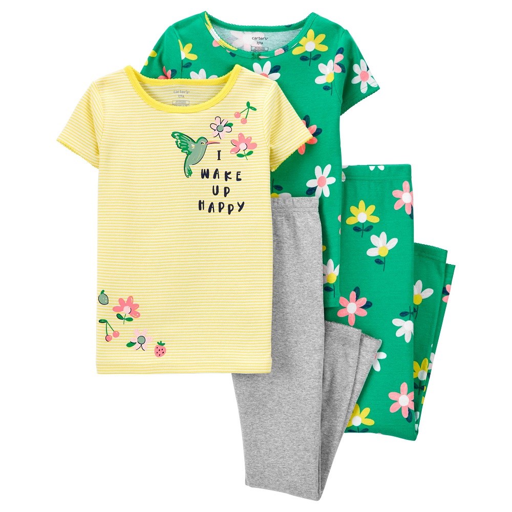 Carter's Yazlık Kız Çocuk Pijama 4'lü Set Sarı
